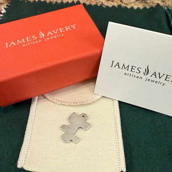 James Avery Sterling Silver Puzzle Piece Charm - Picture 1 of 4